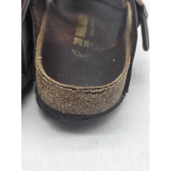 Birkenstock Gizeh Sandals Womens Size 7 EU 38 Brown Thong Cork Footbed Germany - Picture 13 of 16